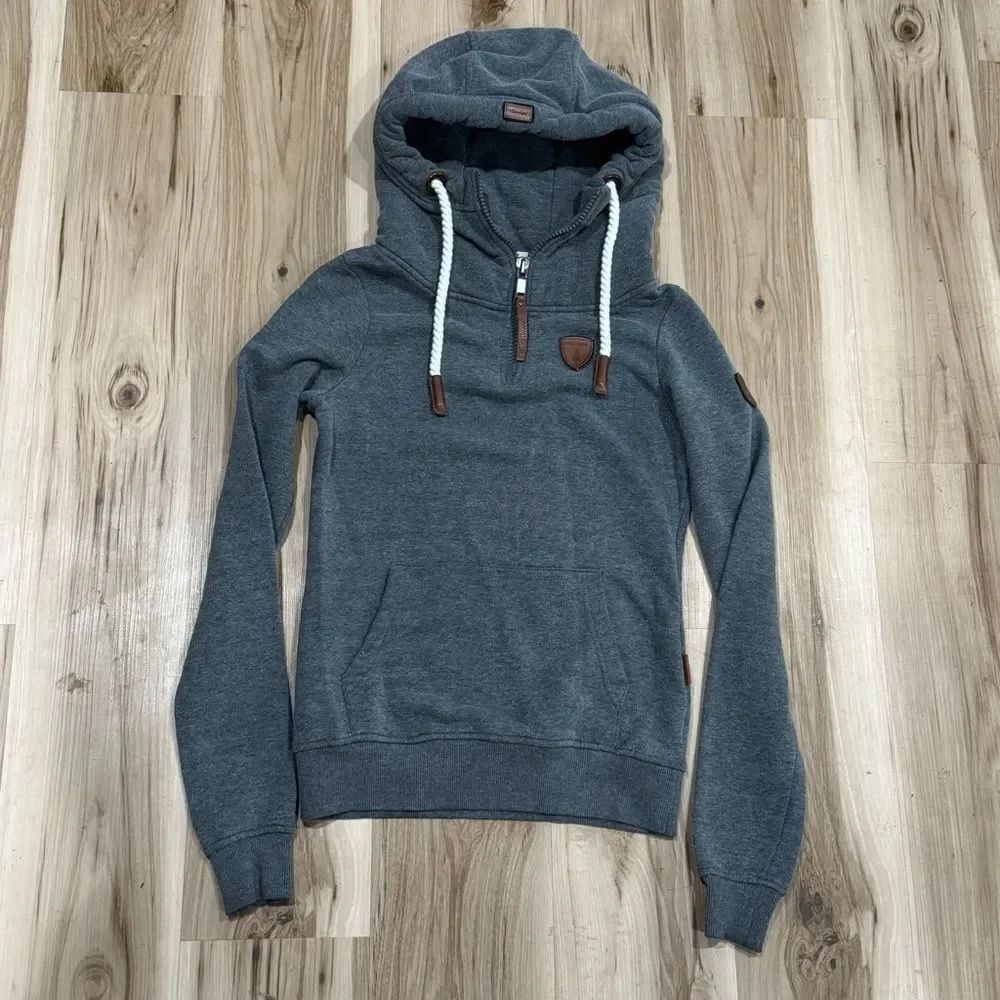 Wanakome Grey Pullover Quarter Zip Sweatshirt Women’s XS